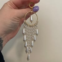 Extravagant Pearl Hoop Dangles (sizes 4g-2")