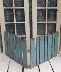 Wooden handmade fence blu vintage