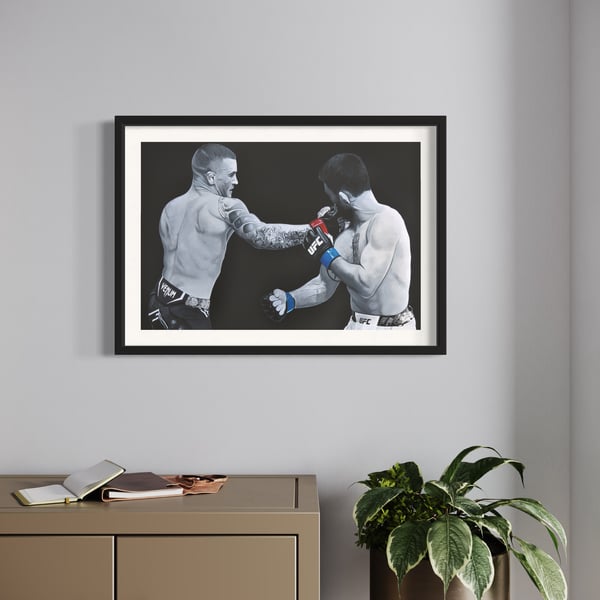 Image of SIGNED DUSTIN POIRIER PRINTS - FULL CONTACT
