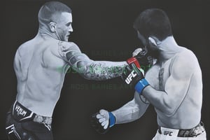 Image of SIGNED DUSTIN POIRIER PRINTS - FULL CONTACT