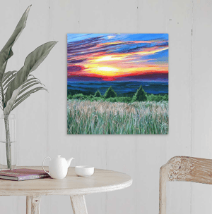 Image of Sunset On The Ridge Canvas Print