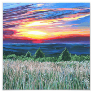 Image of Sunset On The Ridge Canvas Print
