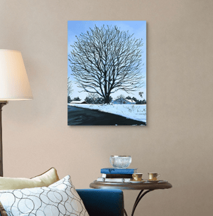 Image of Our Tree In The Wintertime Canvas Print