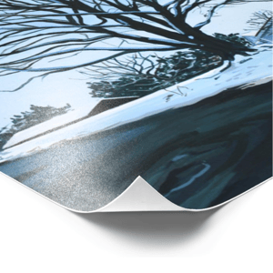 Image of Our Tree In The Wintertime Canvas Print