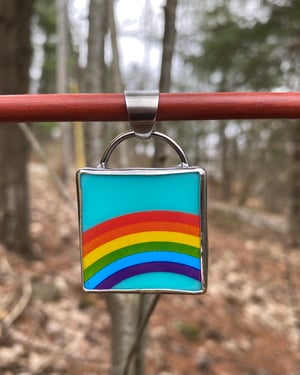 Image of Large Rainbow Connection Pendant - Turquoise
