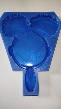 Blue Afro Puff Girl Silicone Mold 