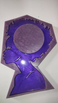 Afro Girl Silicone Mold - purple