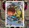 "Early Morning Basketball" (print)