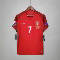 Image 2 of Portugal Retro 2016 Euros Winner Home Jersey