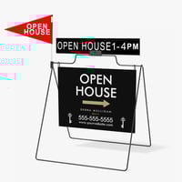 Image 1 of 24"x18" A-Frame Sign with Rider & Flag 