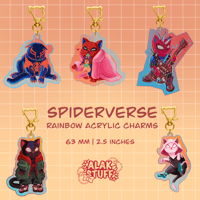 Image 1 of Spiderverse rainbow acrylic charms