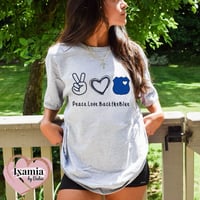 PEACE LOVE BLUE TEE