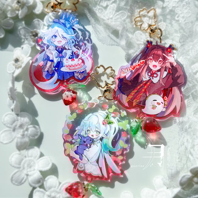Glassy Strawberry II genshin charms