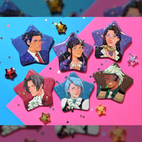 Image 1 of Ace Attorney Star Buttons [PRE-ORDER]