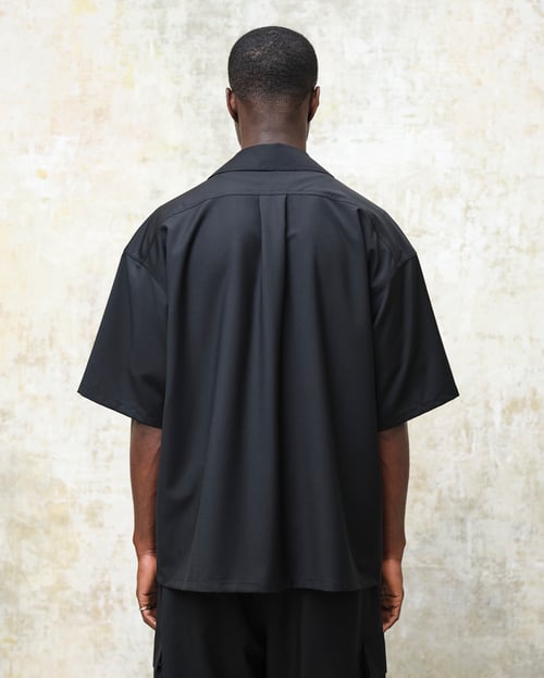 Image of Black Wool / Mohair Utility Shirt