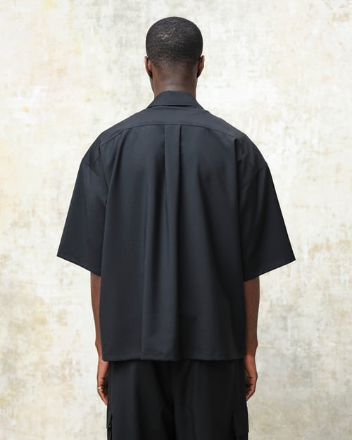 Image of Black Wool Mohair Polo