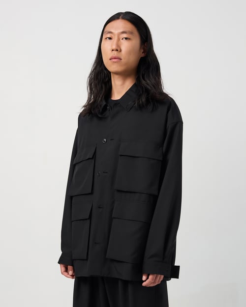 Image of Black Wool / Mohair Utility Jacket