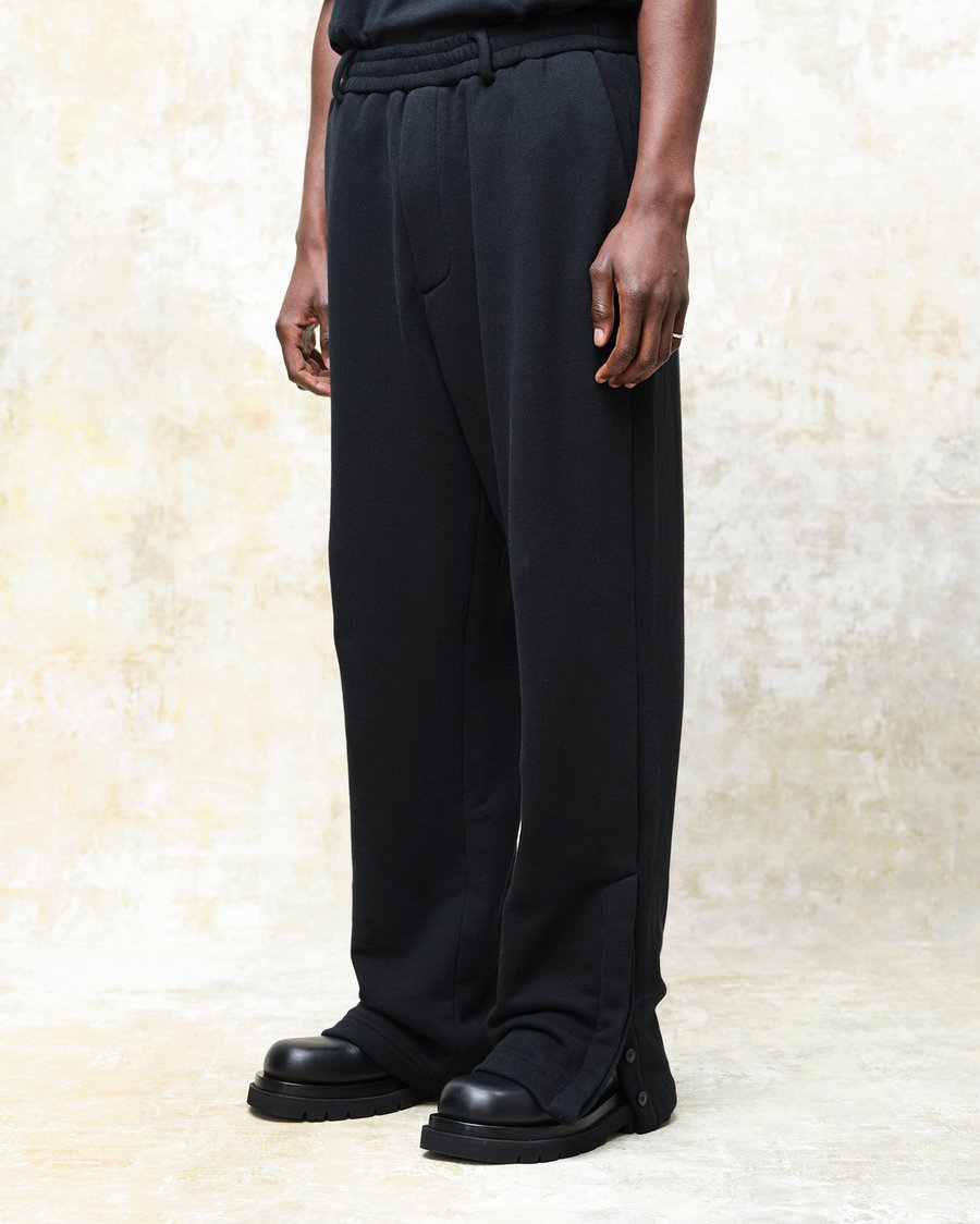 Image of Black Cotton Lownn Straight Sweatpants