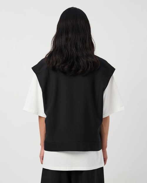 Image of Black Wool / Mohair Workwear Vest