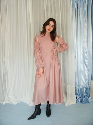 Heidi Dress with Removable Sleeves Pink