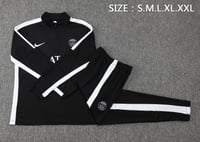 Image 4 of PSG Black & White 1/4 Zip Tracksuit 