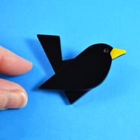 Image 2 of Blackbird Brooch or Necklace