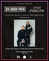 Gibson, Owens & Friends Masterclass Ticket - London, July 17th