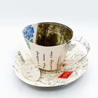 Image 3 of Paper Teacup, Saucer and Spoon Set