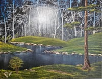 Image 4 of Quiet River - 20" x 16" Oil Painting
