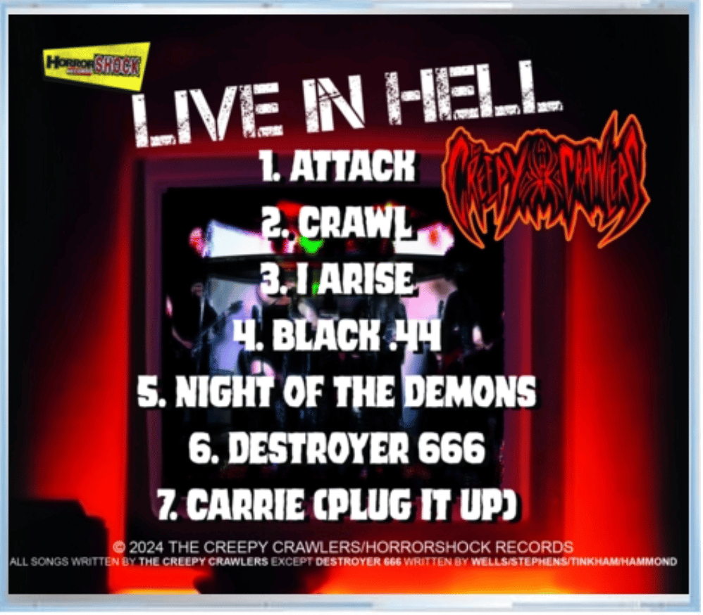HSR 011 - "THE CREEPY CRAWLERS - LIVE IN HELL (SUPER SATAN SHOW)" COMPACT DISC