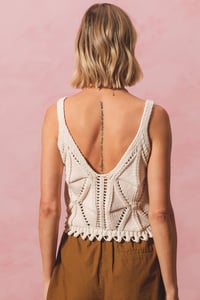 Image 3 of KNIT CROP TANK - MIDDLE MAY 