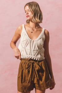 Image 5 of KNIT CROP TANK - MIDDLE MAY 