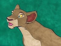 Lioness in Green - Original Art