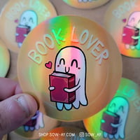 Image 1 of Book Lover holo sticker