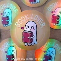 Image 3 of Book Lover holo sticker