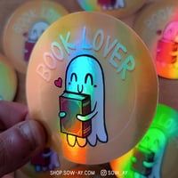 Image 2 of Book Lover holo sticker