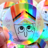 Image 2 of LGBTeaQIA+ holo sticker