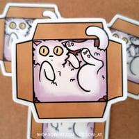 Image 2 of Cat delivery sticker