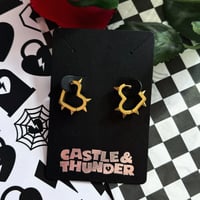 Image 3 of ALANA - Spike Huggie Hoops (Gold)