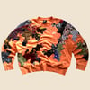 REWORKED NIKE BATIK PATCHWORK ORANGE JUICE SWEATSHIRT L/XL