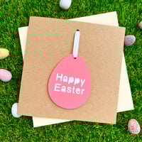 Image 2 of Personalised Easter Acrylic Egg Decoration Card