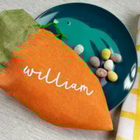 Image 2 of Personalised Carrot Easter Egg Hunt Bag