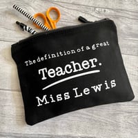 Image 1 of Personalised Name Teacher Pouch Thank You Gift