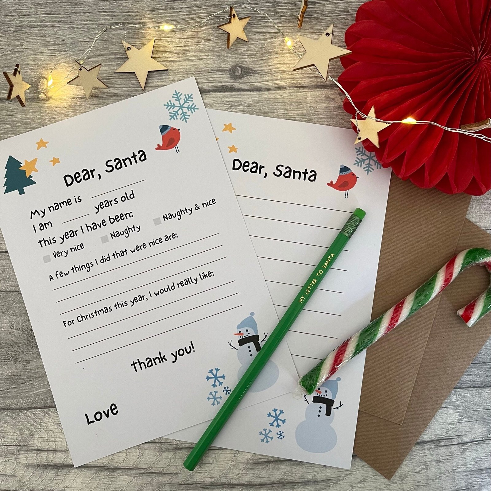 Father Christmas Letter, Letter to Santa,toddler Official
