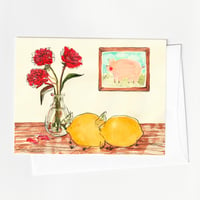 Image 1 of Two Lemons - A2 Greeting Card