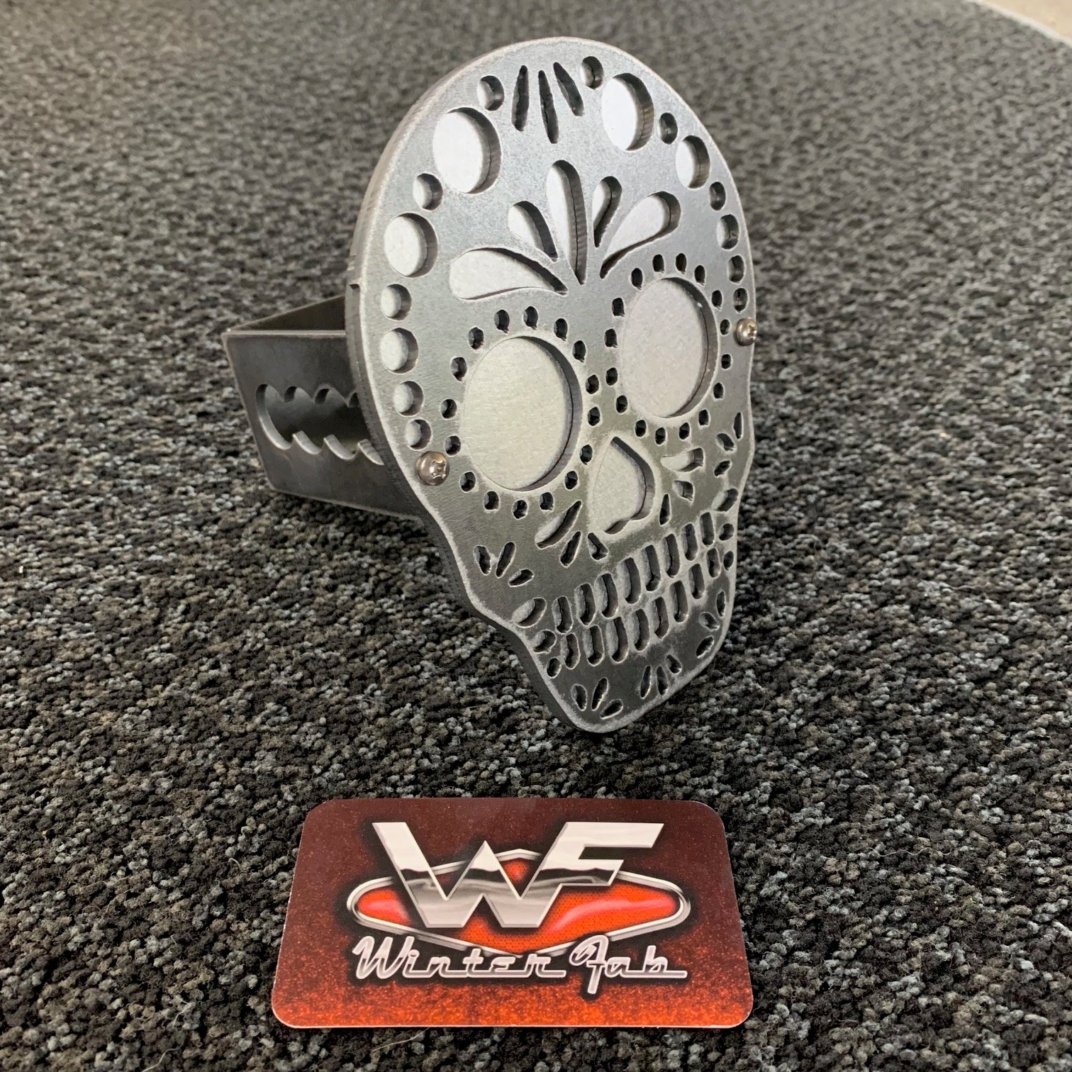 Sugar Skull Hitch Cover - Two Layer | Winter Fab Online