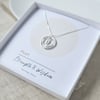 Silver fresh water pearl circle necklace