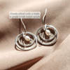 Silver pearl circle drop earrings
