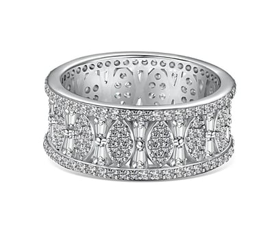 Image of For Eternity Sterling Silver Band Ring