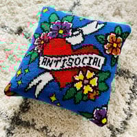 Image 1 of Antisocial needlepoint kit 